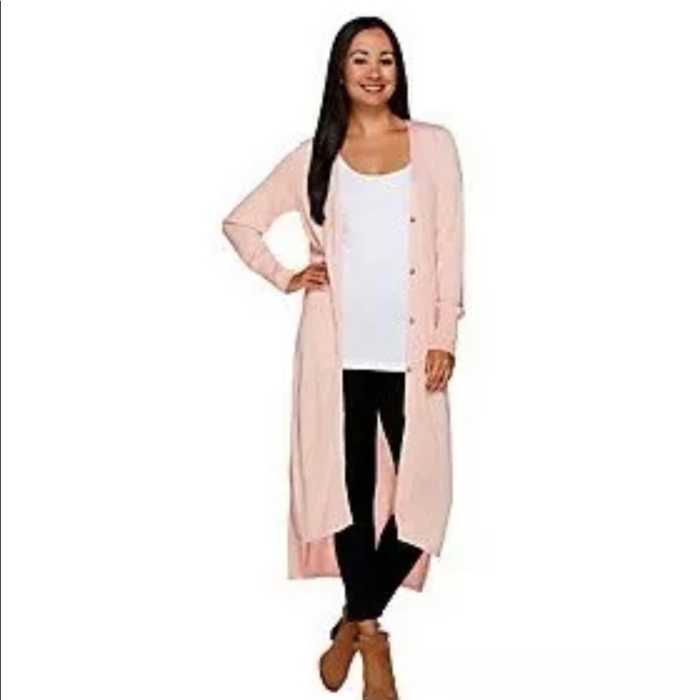 H by Halston Button Front Hi-Lo